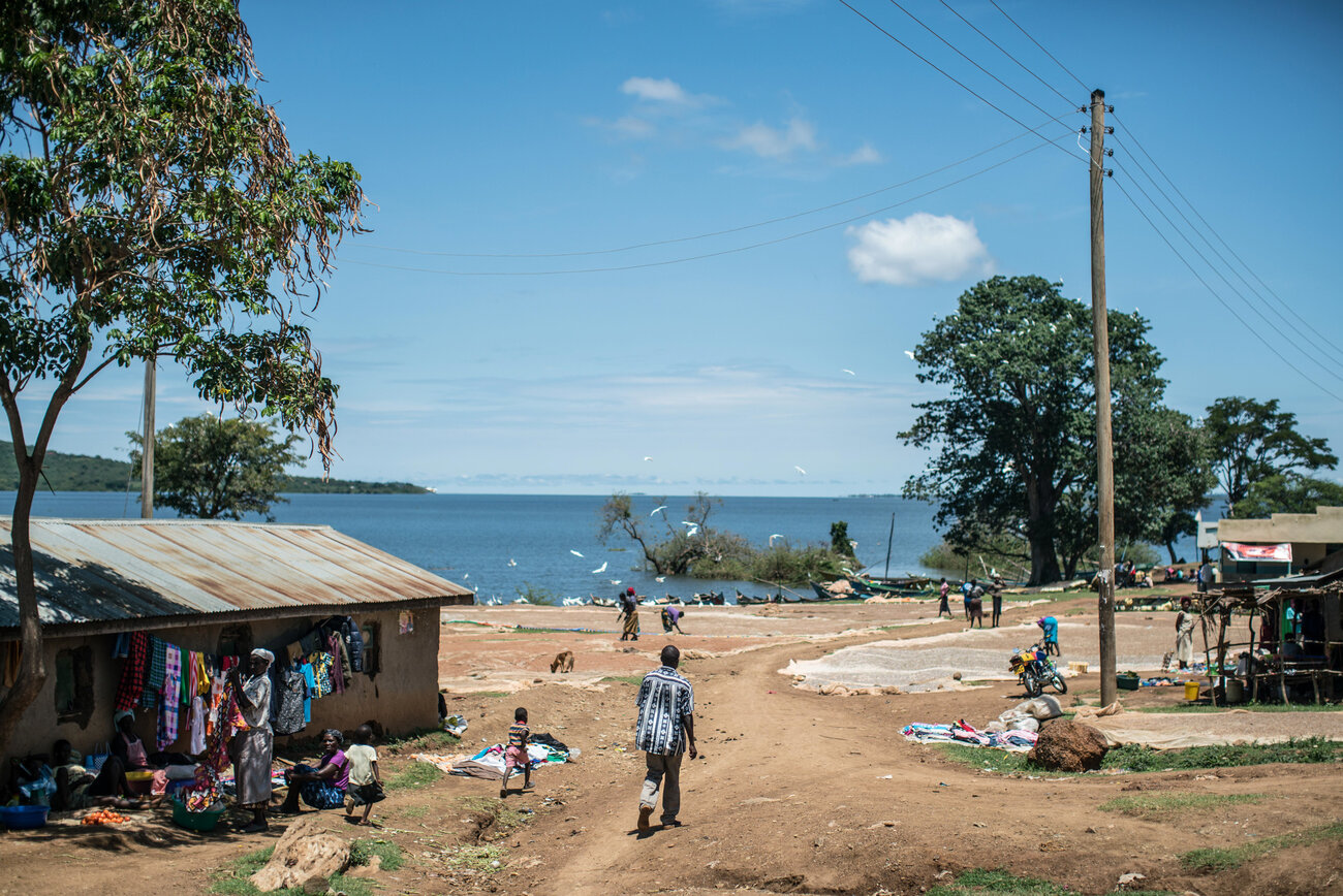 This hamlet, near Lake Victoria, is the first to participate in the cash distribution experiment. GiveDirectly plans to expand the payouts to 200 villages and compare them to 100 other villages that don't get the cash.
(Nichole Sobecki/for NPR)