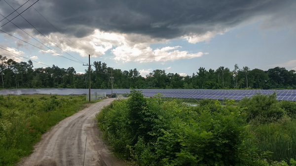 Farmer Kevin Sullivan put solar panels on a portion of his property in Suffield, Conn.