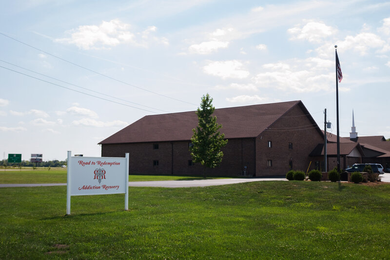 Road to Redemption holds a weekly free dinner and support meeting at a church in Muncie, Ind. (Seth Herald for NPR)