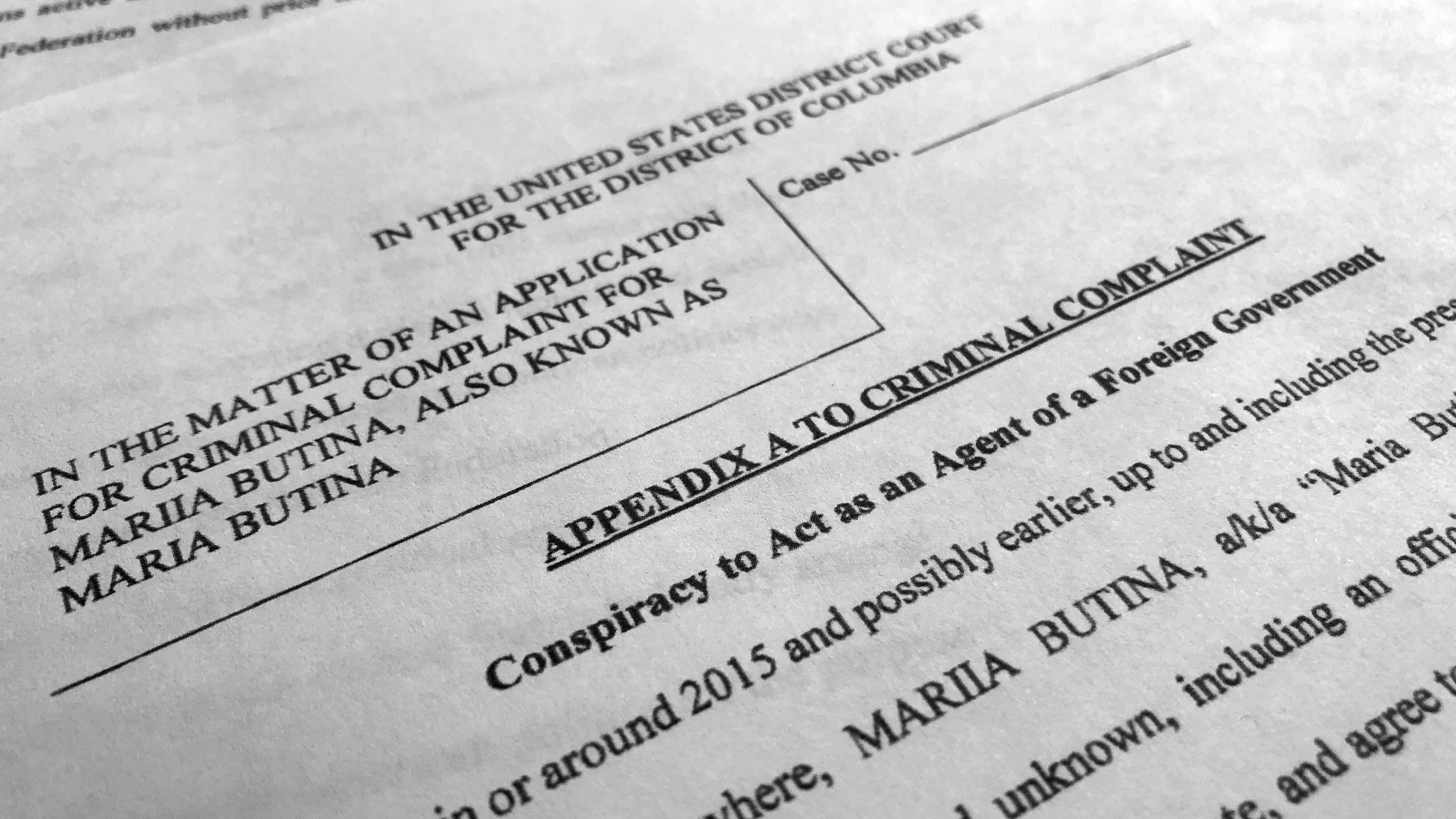 Russian woman charged with conspiracy against the United States
