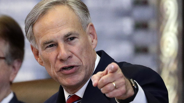 Gov. Greg Abbott, pictured in Feb. 2019, said Texas does not consent to allow refugees to resettle within the state.
