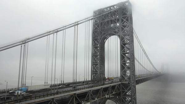 Traffic crosses the George Washington Bridge in Fort Lee, N.J.