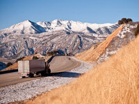 This four-lane segment of Highway 6 near Thistle, Utah, shows what the Utah Department of Transportation would like to accomplish elsewhere to make the roadway safer. Here, the highway was actually moved up and out of the canyon bottom after a massive mudslide completely obliterated the road.