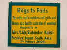 Rags to Pads Sign