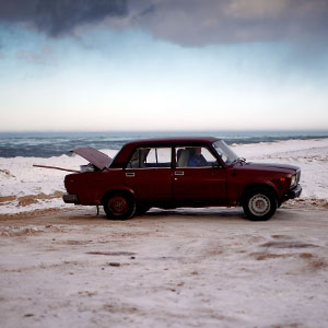 Storm clouds pass above Lake Baikal. (David Gilkey/NPR)