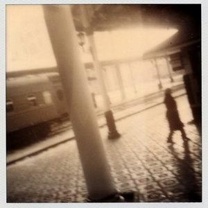 at the station