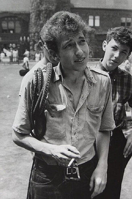 Bob Dylan, Newport R.I. 1963; credit: Rowland Scherman.