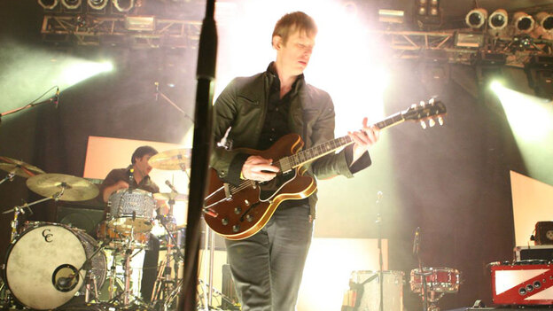 Spoon's Britt Daniel performing at NPR Music's showcase at Stubb's.