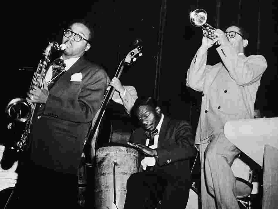 Dizzy Gillespie, Chano Pozo, James Moody. Dizzy Gillespie, Chano Pozo, James Moody.