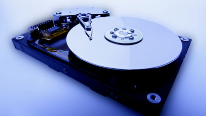 innards of a hard drive