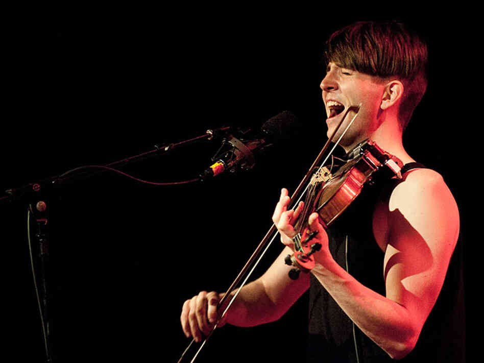 Owen Pallett onstage at Webster Hall; credit: Jon Vachon