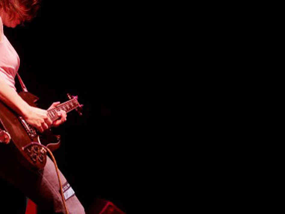 Carrie Brownstein of Sleater-Kinney performs at the 9:30 Club in Washington, D.C. Carrie Brownstein of Sleater-Kinney performs at the 9:30 Club in Washington, D.C.