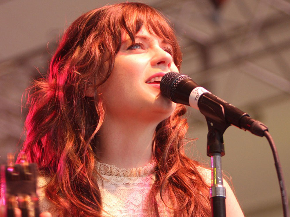 She and Him at Bonnaroo; credit: Shantel Mitchell / NPR