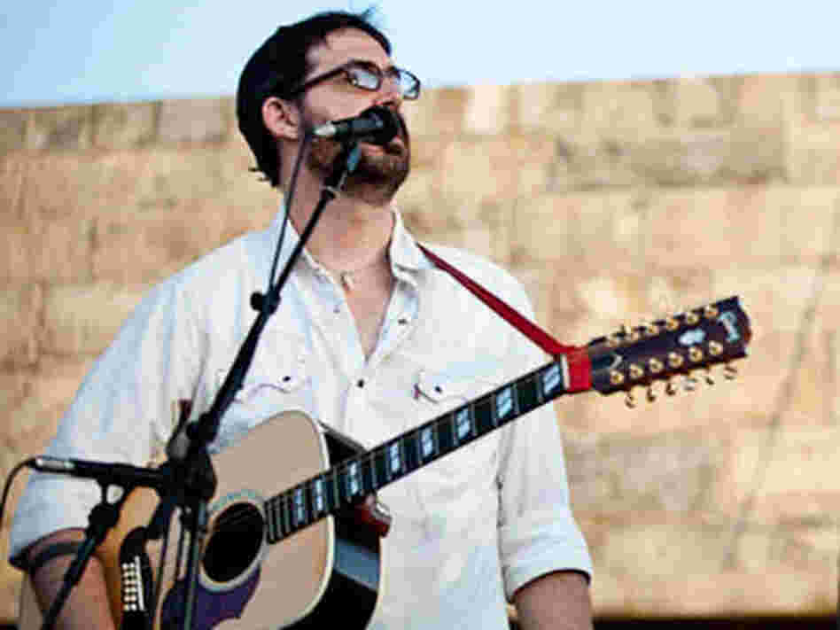 Tao Rodriguez-Seeger performs at Newport Folk.