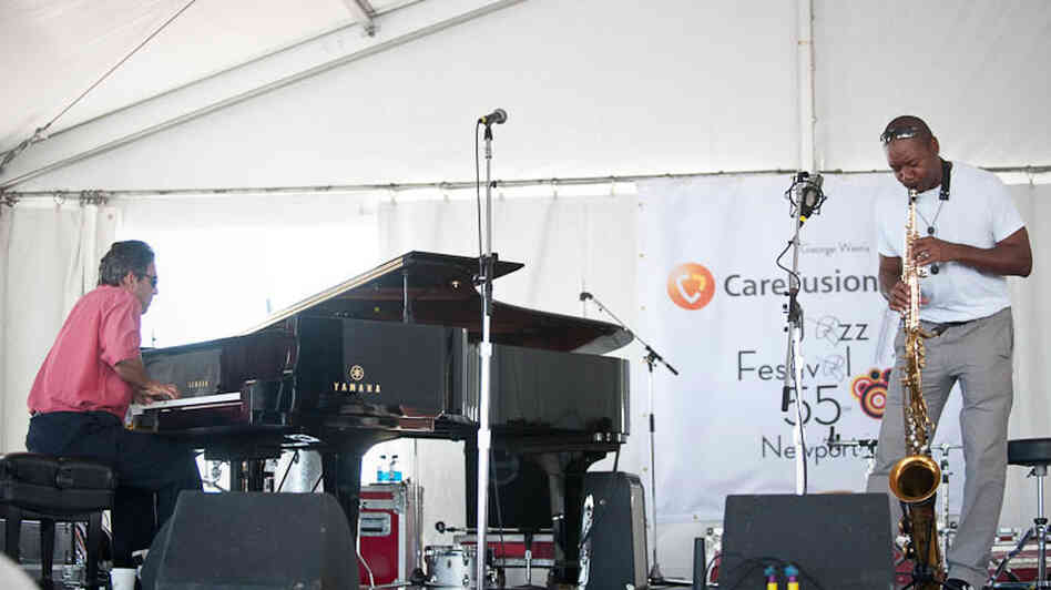 Branford Marsalis and Joey Calderazzo perform at Newport Jazz.