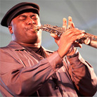 James Carter performs at Newport Jazz. James Carter performs at Newport Jazz.