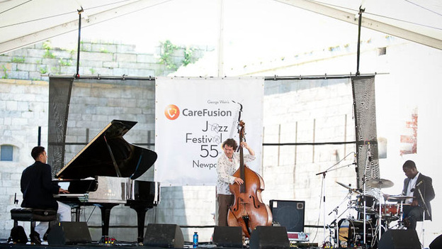 Viyay Iyer Trio performs at Newport Jazz.