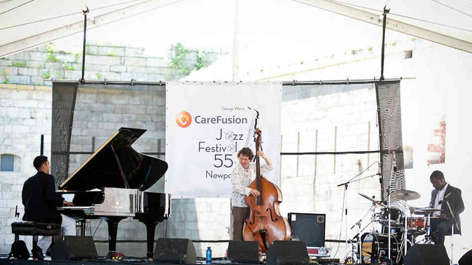 Viyay Iyer Trio performs at Newport Jazz.