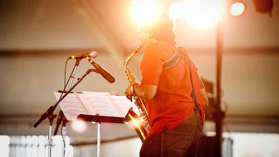 Rudresh Mahanthappa performs at Newport Jazz.