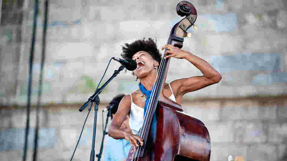 Esperanza Spalding performs at Newport Jazz.