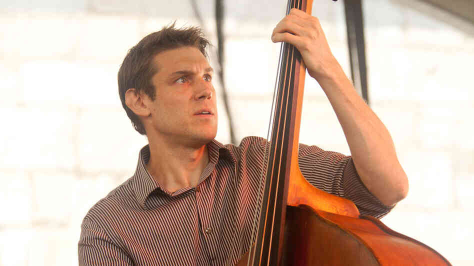 Ben Allison Band in concert at Newport Jazz 2010; credit: Erik Jacobs for NPR