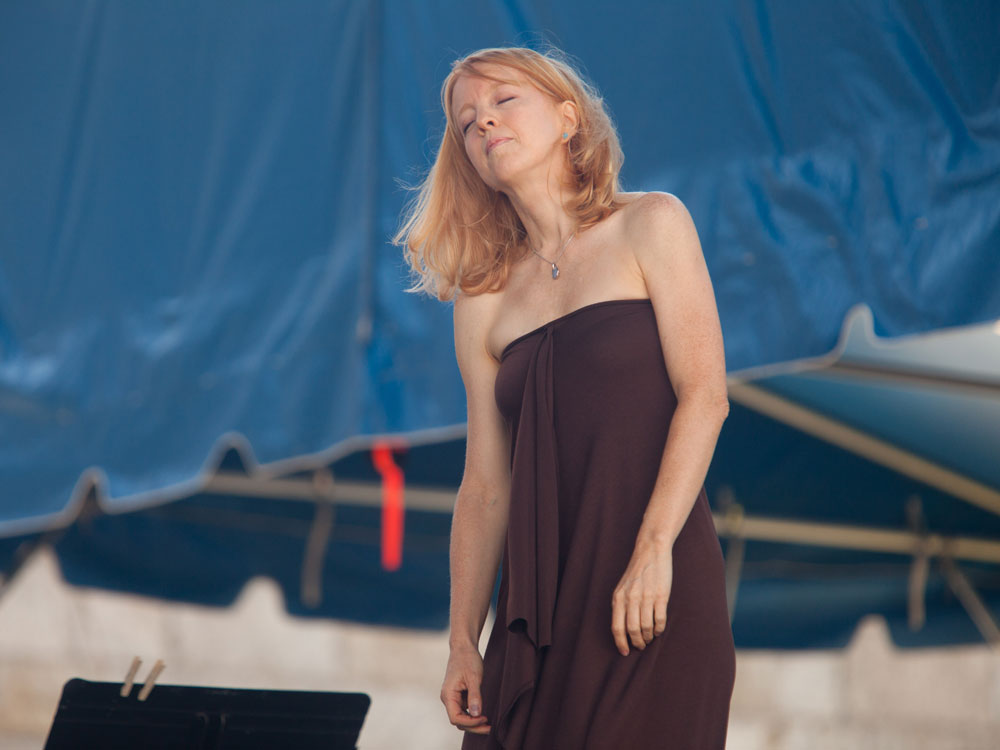 Maria Schneider Orchestra at Newport Jazz 2010; credit: Erik Jacobs for NPR