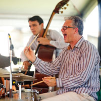 Matt Wilson Quartet at Newport Jazz 2010; credit: Erik Jacobs for NPR