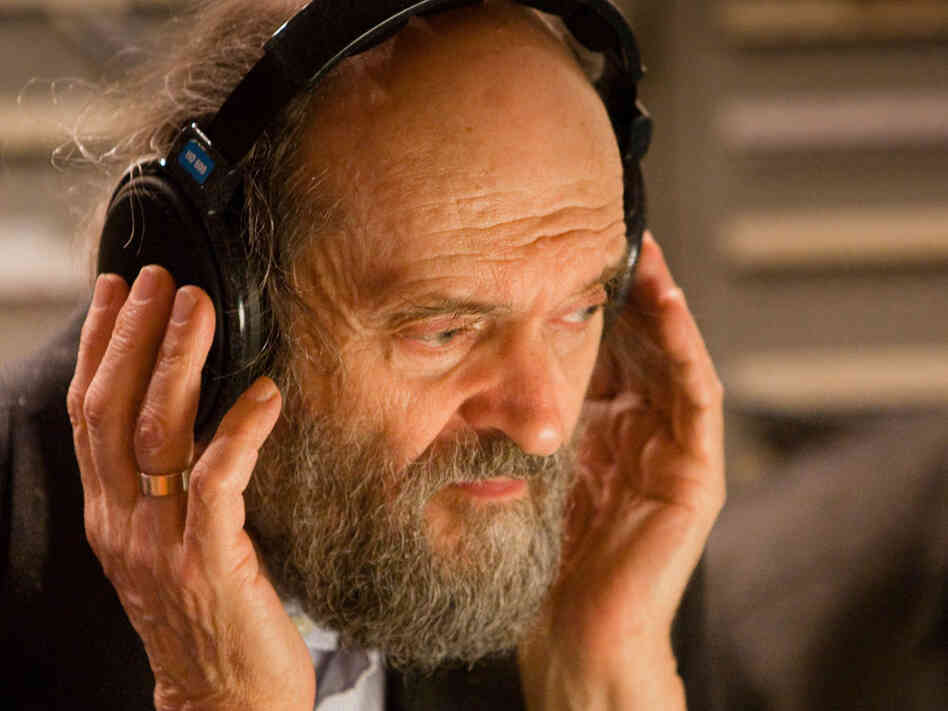 Arvo Part in a recording session