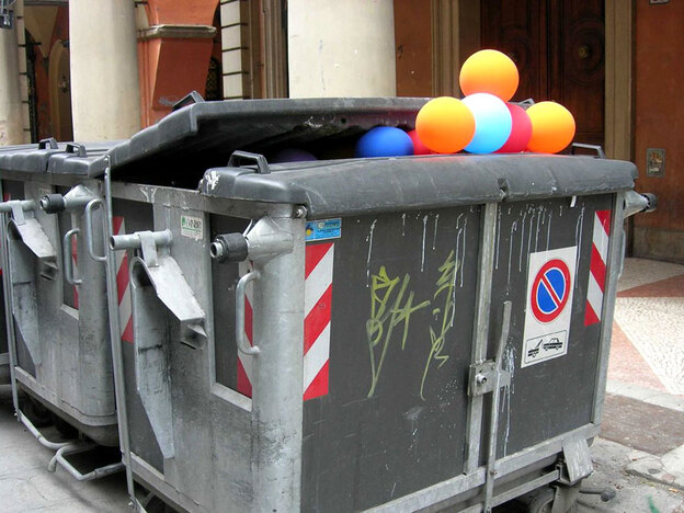 balloons in the Dumpster