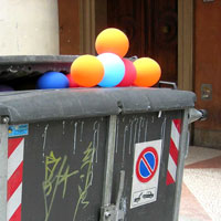 balloons in the Dumpster