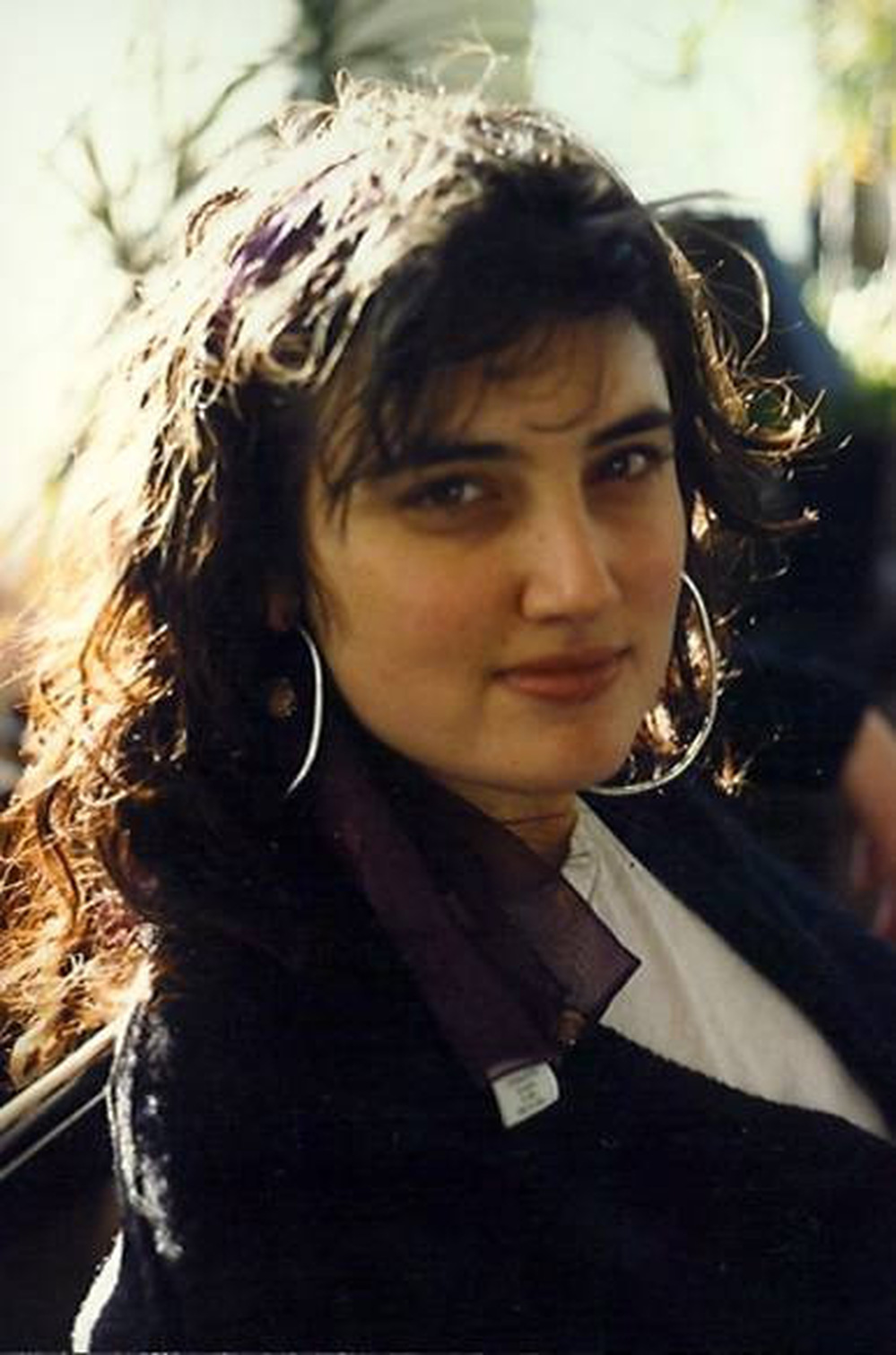 Madeleine Brand circa 1989 in her "Fight the Power" phase