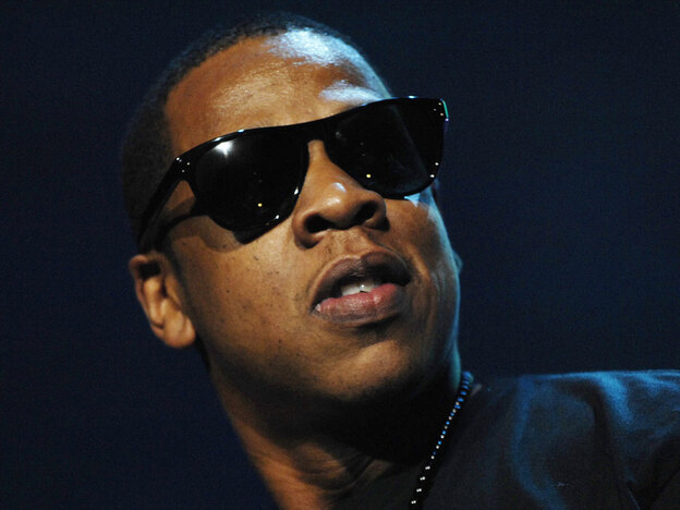 Jay-Z onstage in Anaheim, California, in August; credit: Jared Milgrim / Getty Images