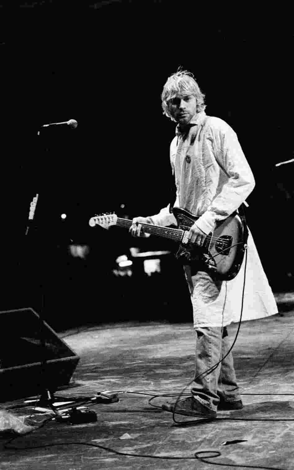 Kurt Cobain performing at the Reading Festival in 1992 Kurt Cobain performing at the Reading Festival in 1992