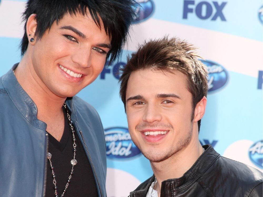 Adam Lambert and Kris Allen; credit: Jason Merritt/Getty Images