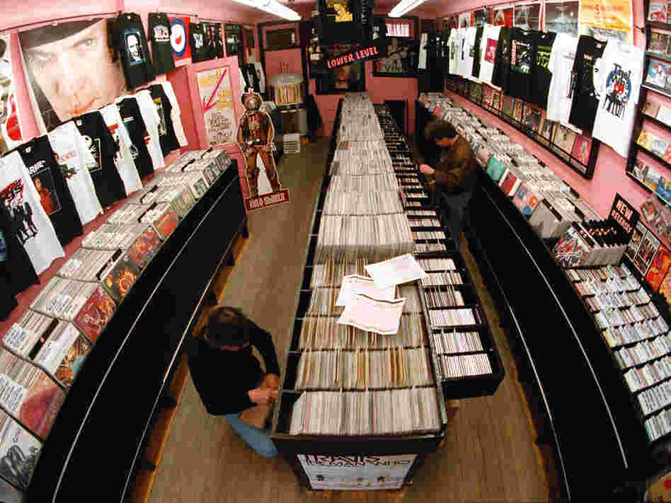 Interior of Indie Record Store