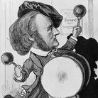 A caricature of composer Richard Wagner. A caricature of composer Richard Wagner.