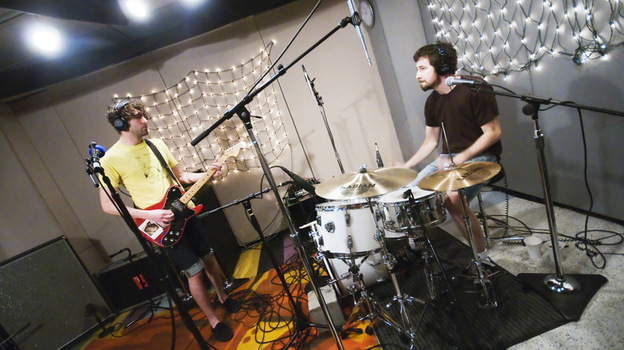 Japandroids' members perform at KEXP.