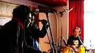 Burkina Electric performs at the Cutting Room Studios in New York City. Burkina Electric performs at the Cutting Room Studios in New York City.