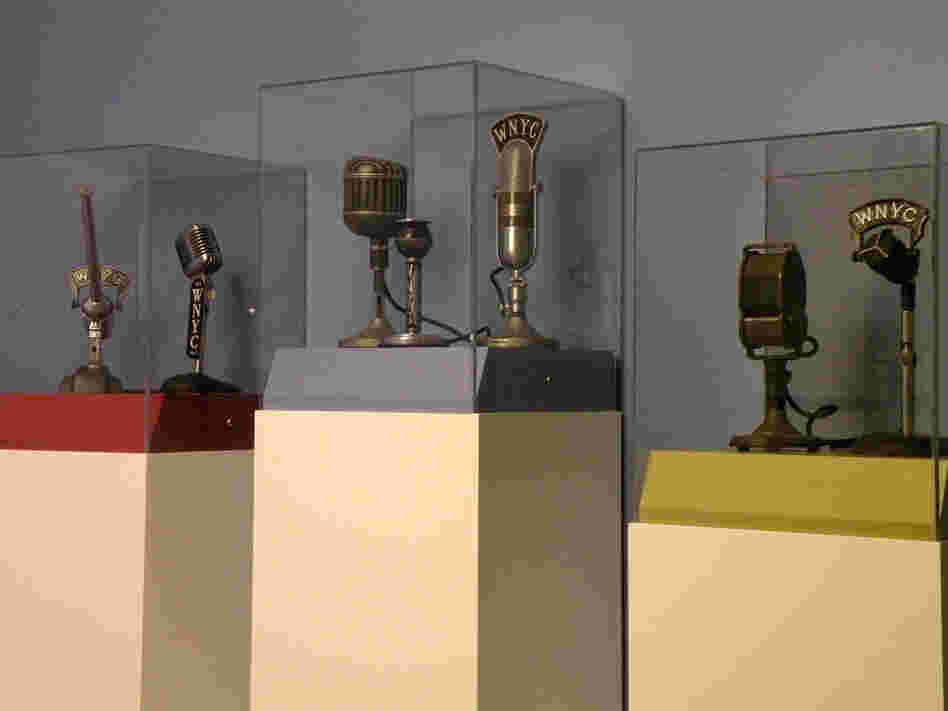 Jonsi was impressed with WNYC's collection of vintage mics
