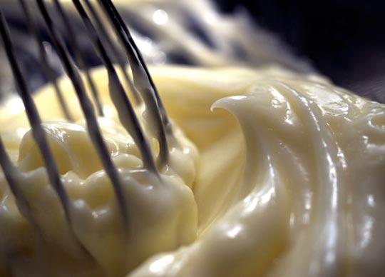 Whisking mayonnaise. Credit: Donna Turner Ruhlman