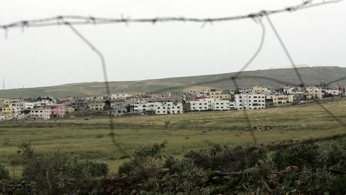 Wide: The village of Ghajar is divided into Israeli and Lebanese sectors.