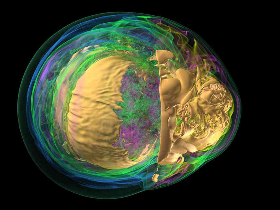 Computer Simulation of Entropy Spreading Through A Dying Star Computer Simulation of Entropy Spreading Through A Dying Star