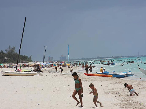 A beach resort at Varadero, Cuba