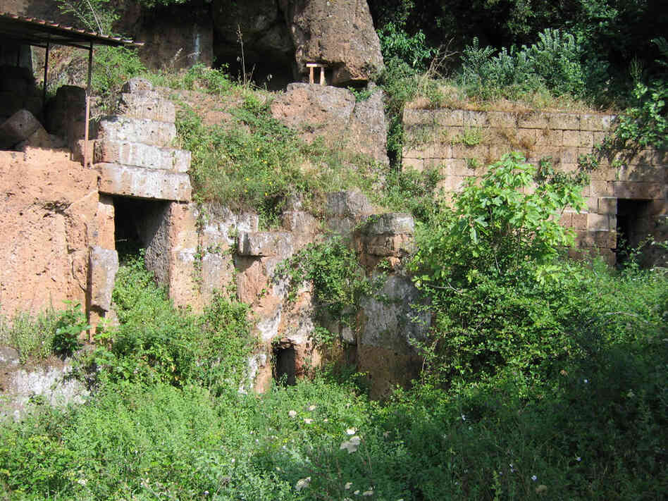 The site of the tomb near Cerveteri where the Euphronios vase was found