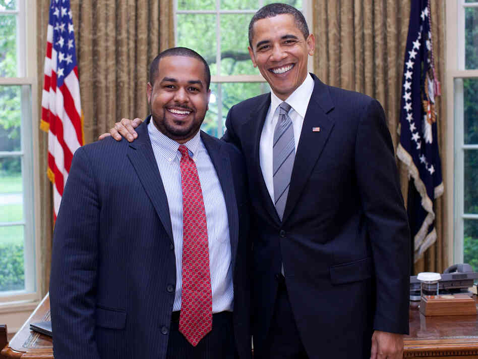 Joshua DuBois with President Obama at the White House