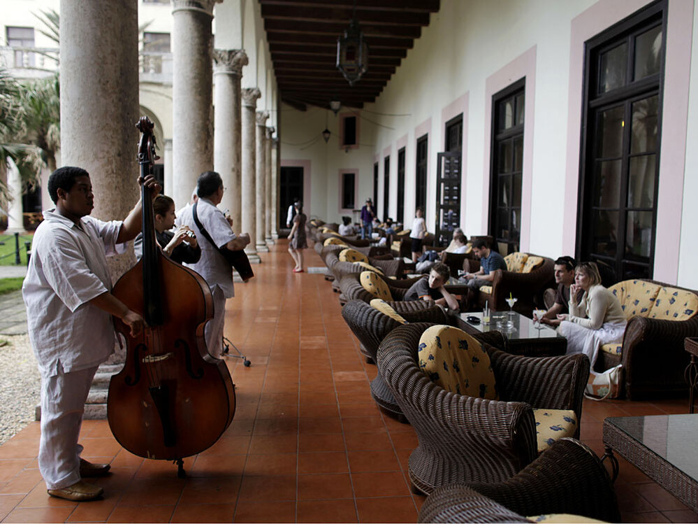 Musicians perform at the Hotel Nacional in Havana