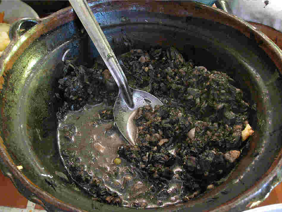 When cooked, cuitlacoche turns into a tar-like mush.