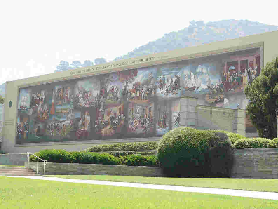A view inside Forest Lawn cemetery.