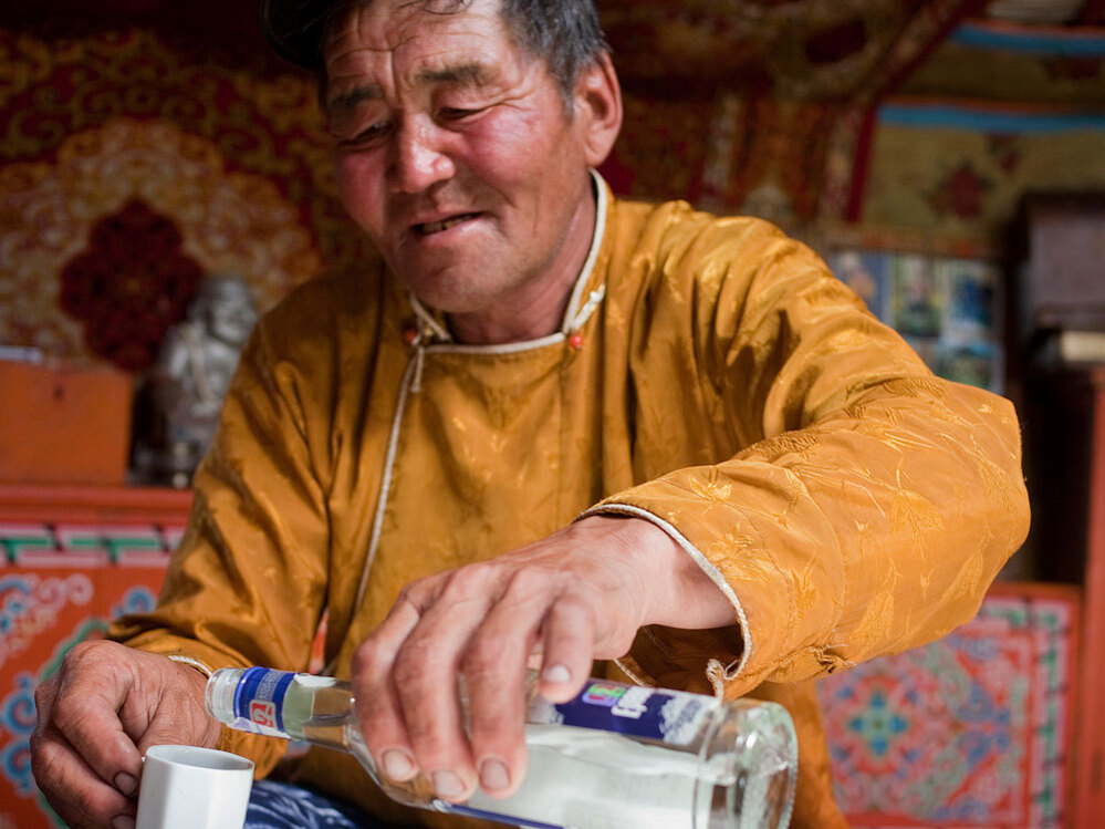 Nomad Munda starts his day drinking vodka