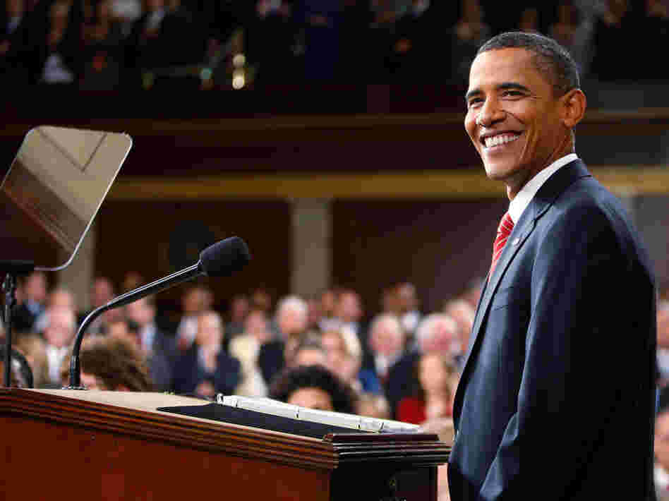 President Obama pauses during his health care speech to a joint session of Congress at the Capitol
